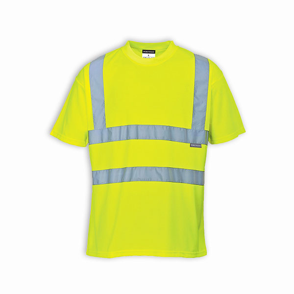 Tee-shirt jaune à manche courte à haute visibilité