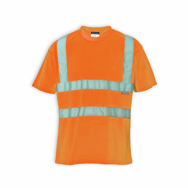Tee-shirt orange à manche courte à haute visibilité